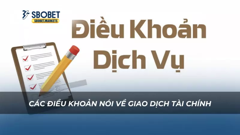 Điều khoản điều kiện Các điều khoản nói về giao dịch tài chính
