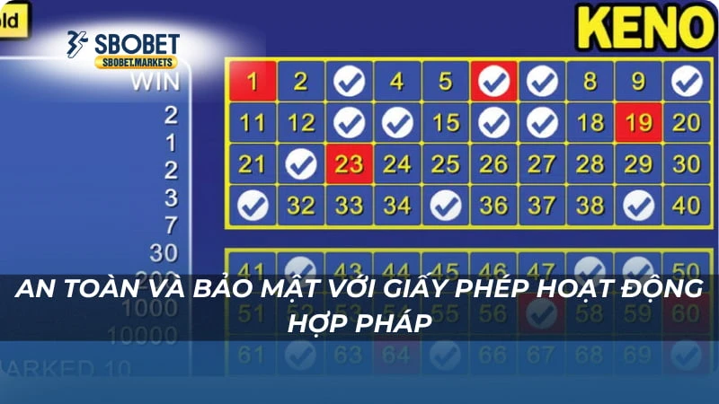 Keno Sbobet An toàn và bảo mật với giấy phép hoạt động hợp pháp